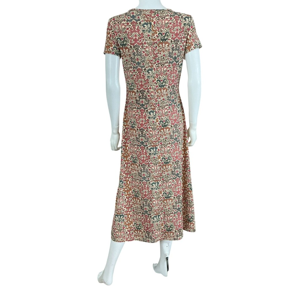 Peruvian Connection Malabar Pima Cotton Dress Size Medium Ethnic Print Midi BOHO - Picture 7 of 12